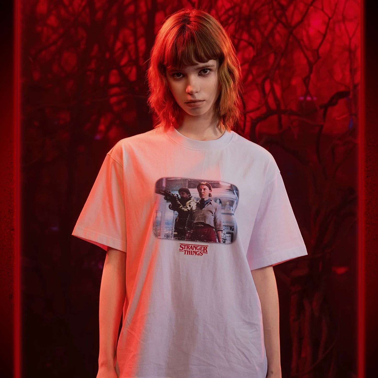 WHOOSIS x STRANGER THINGS | ONE LAST ADVENTURE GRAPHIC EMBROIDERED SHORT-SLEEVE TEE