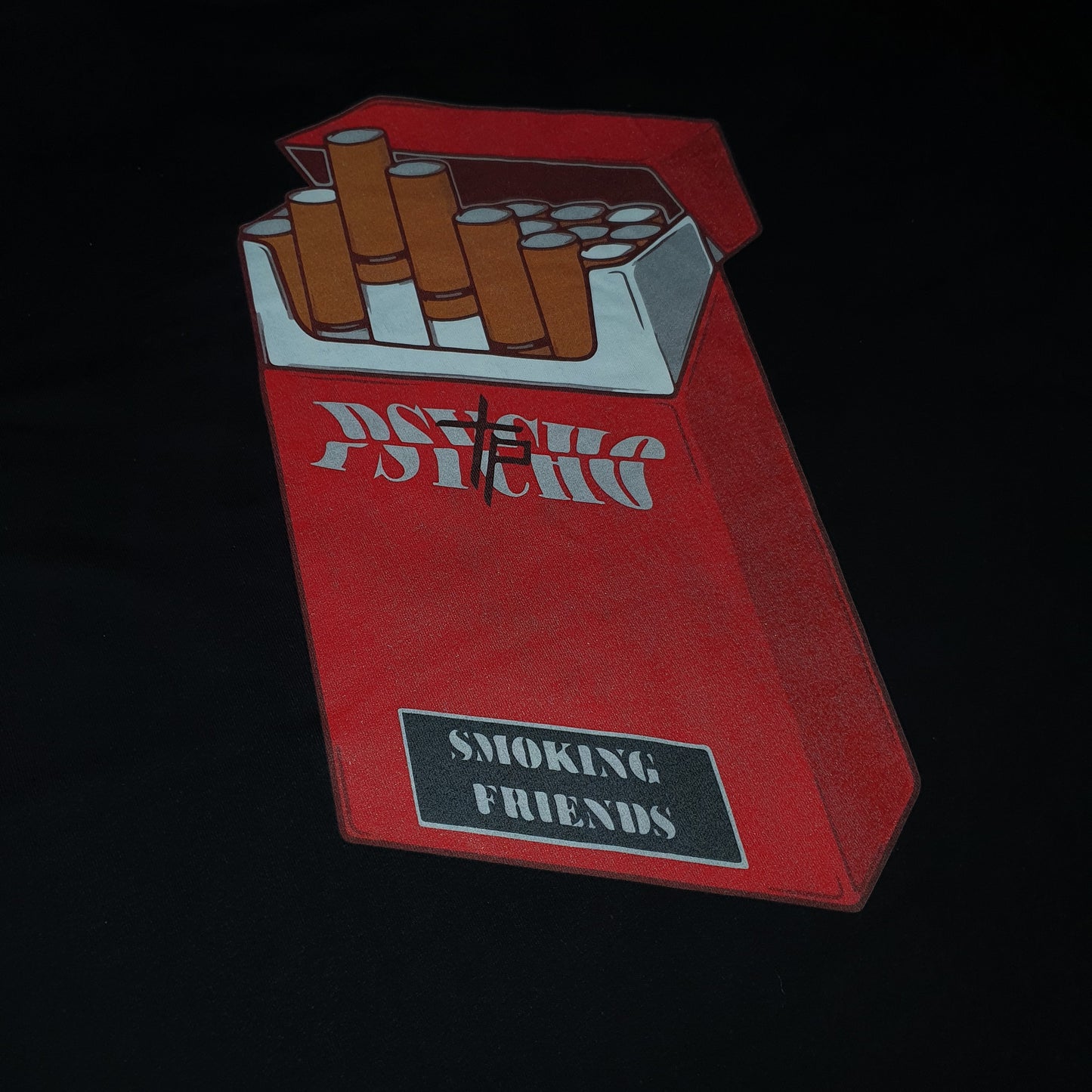 THEPSYCHO SMOKING FRIENDS TEE - BLACK