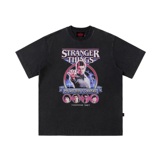 WHOOSIS x STRANGER THINGS | ELEVEN 011 WASHED GRAPHIC TEE