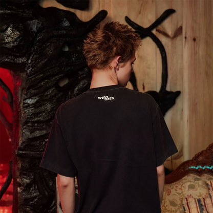 WHOOSIS x STRANGER THINGS | ELEVEN 011 WASHED GRAPHIC TEE