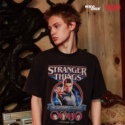 WHOOSIS x STRANGER THINGS | ELEVEN 011 WASHED GRAPHIC TEE