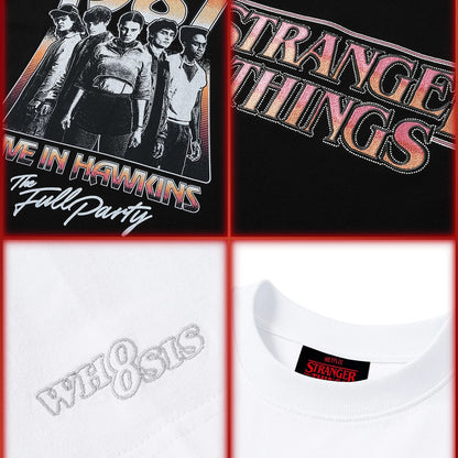 WHOOSIS x STRANGER THINGS | PHANTOM EMBROIDERED SHORT-SLEEVE TEE