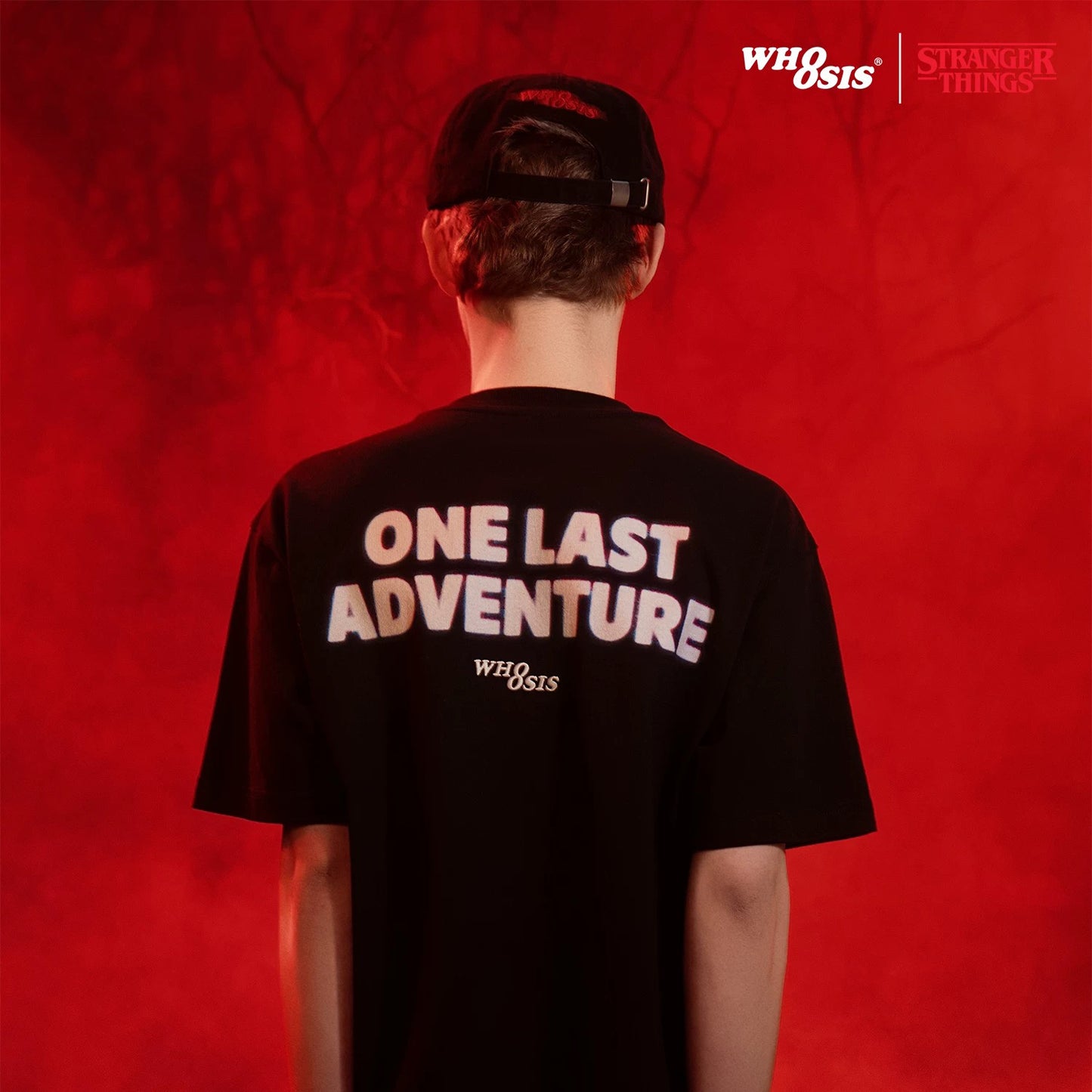 WHOOSIS x STRANGER THINGS | ONE LAST ADVENTURE GRAPHIC EMBROIDERED SHORT-SLEEVE TEE