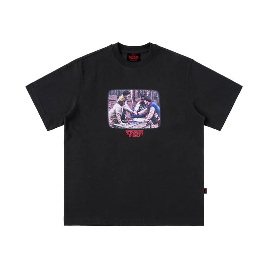 WHOOSIS x STRANGER THINGS | ONE LAST ADVENTURE GRAPHIC EMBROIDERED SHORT-SLEEVE TEE