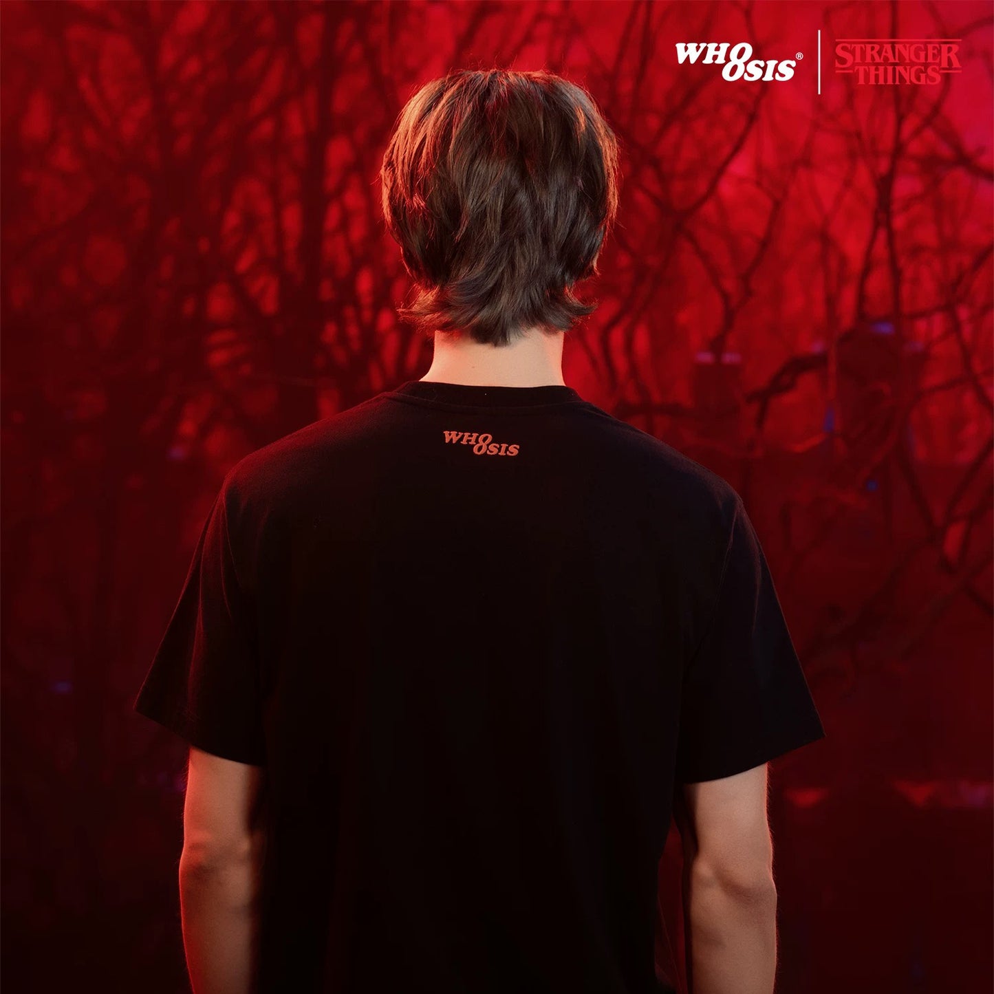 WHOOSIS x STRANGER THINGS | DEMOGORGON APPLIQUÉ EMBROIDERED SHORT-SLEEVE TEE