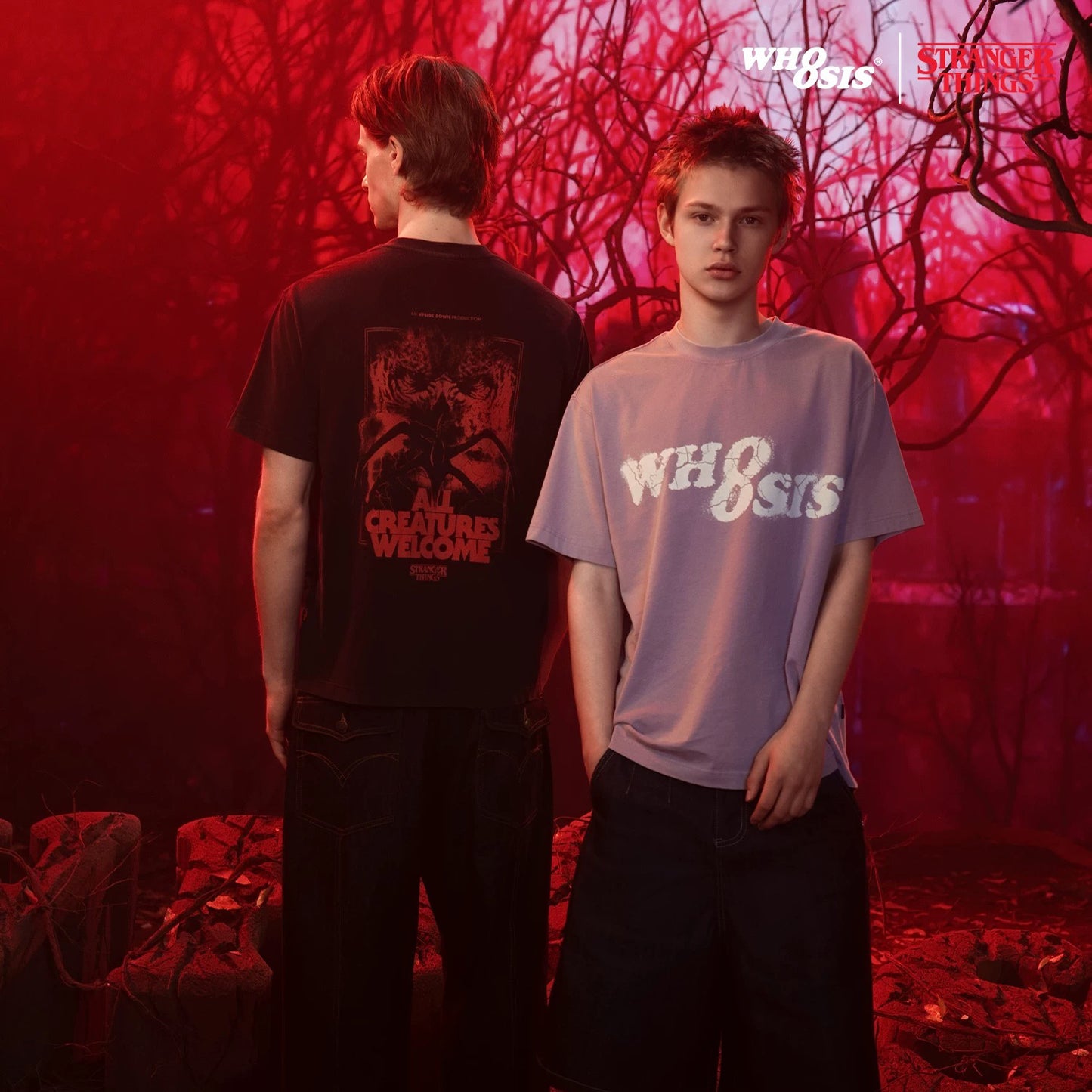 WHOOSIS x STRANGER THINGS | VECNA VINTAGE WASH SHORT-SLEEVE TEE