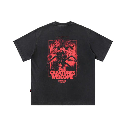 WHOOSIS x STRANGER THINGS | VECNA VINTAGE WASH SHORT-SLEEVE TEE