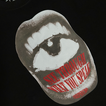 SPEAKING EYE TEE FRONT DETAILS