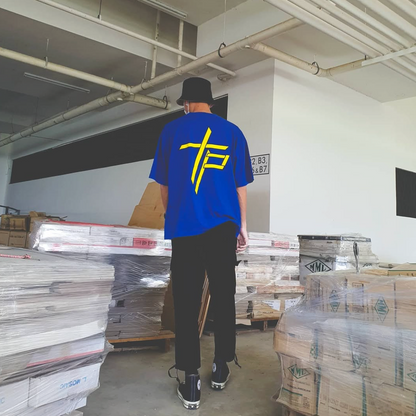 THEPSYCHO HUGE LOGO TEE - BLUE